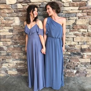 Nouvelle Amsale Bridesmaids Dress in Slate Blue